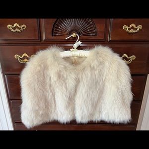 Antonio Milano Camille Capelet, Genuine Finland Fox Fur, Ivory, large